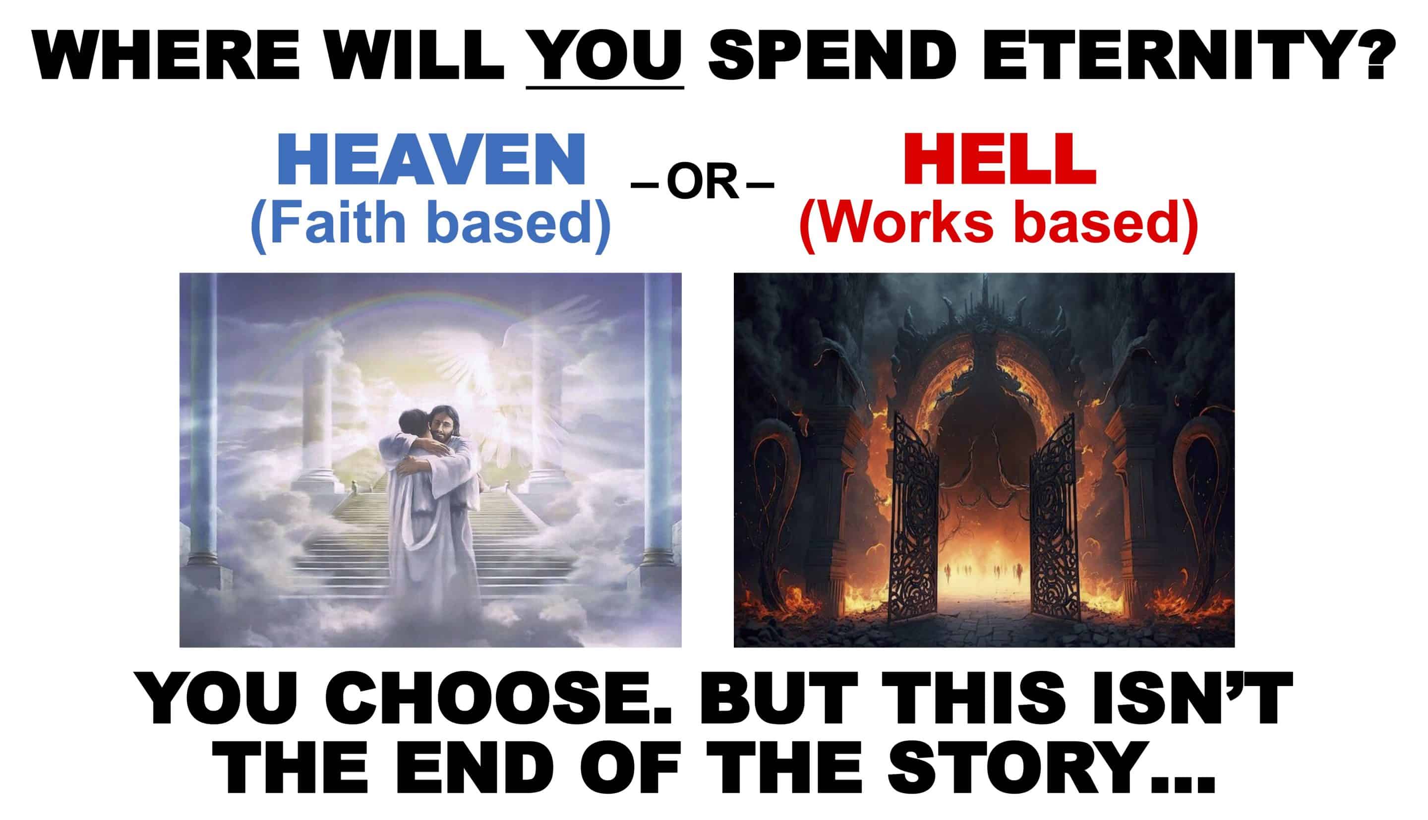 heaven, hell, eternity, eternal destination, faith, Jesus, salvation, love, believe